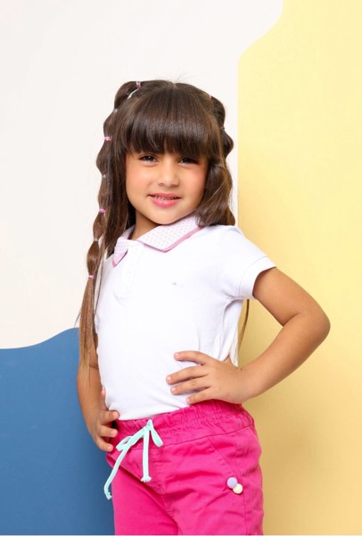 CAMISA POLO INF FEM MANIA VISUAL