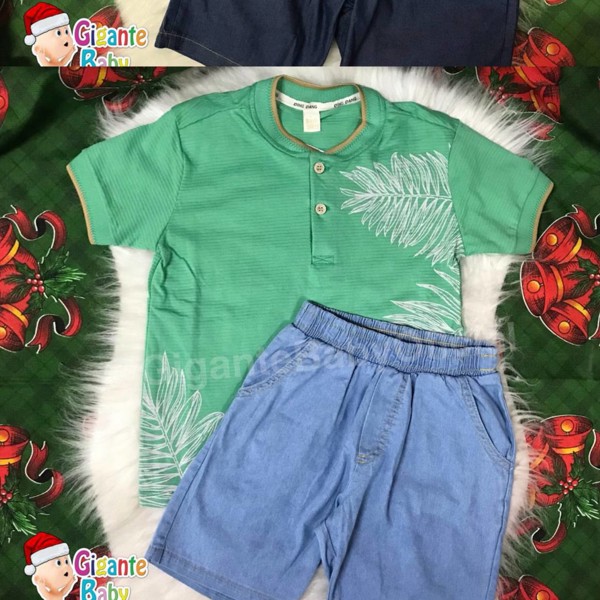 CONJ DING DANG MASC FOLHA 3522 VERDE