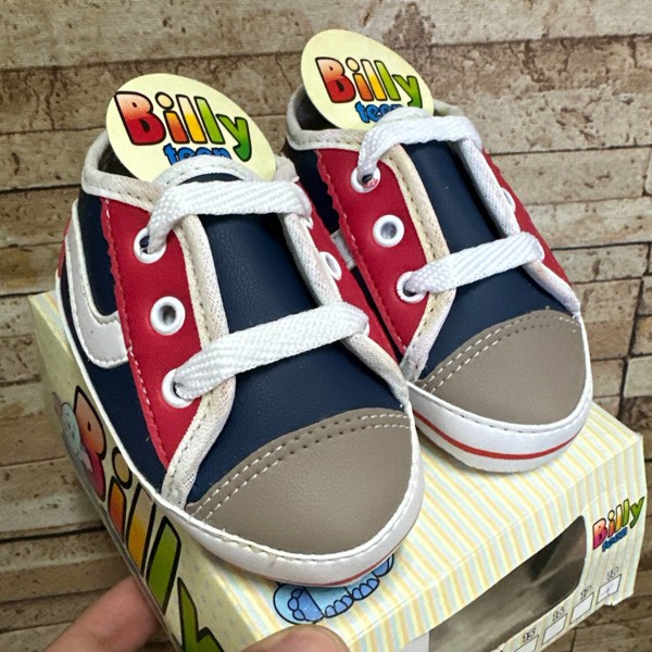 SAPATO BILLY TEEN VANS 14-18 MASC 218 - MARIN/VERM/TAUPE