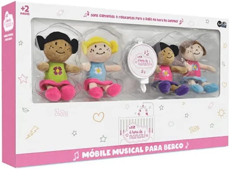 MOBILE DE PELUCIA MUSICAL UNIK - FEM BONECA