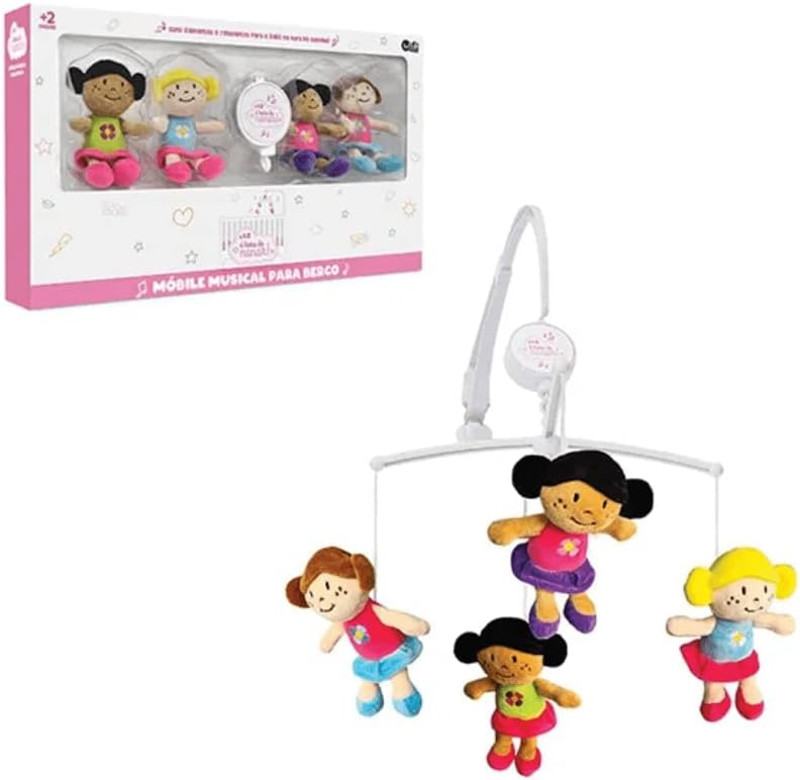 MOBILE DE PELUCIA MUSICAL UNIK - FEM BONECA