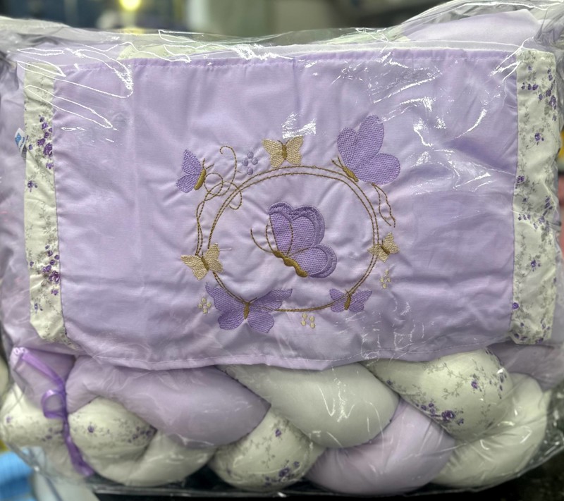 KIT BERÇO HGG AMER MEIA TRANÇA 9 PÇ FEM - LILAS / BORBOL FLORAL.....79097820689231