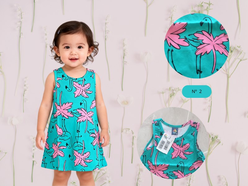 VESTIDO INFANTIL REGATA ESTAMPA FLORAL