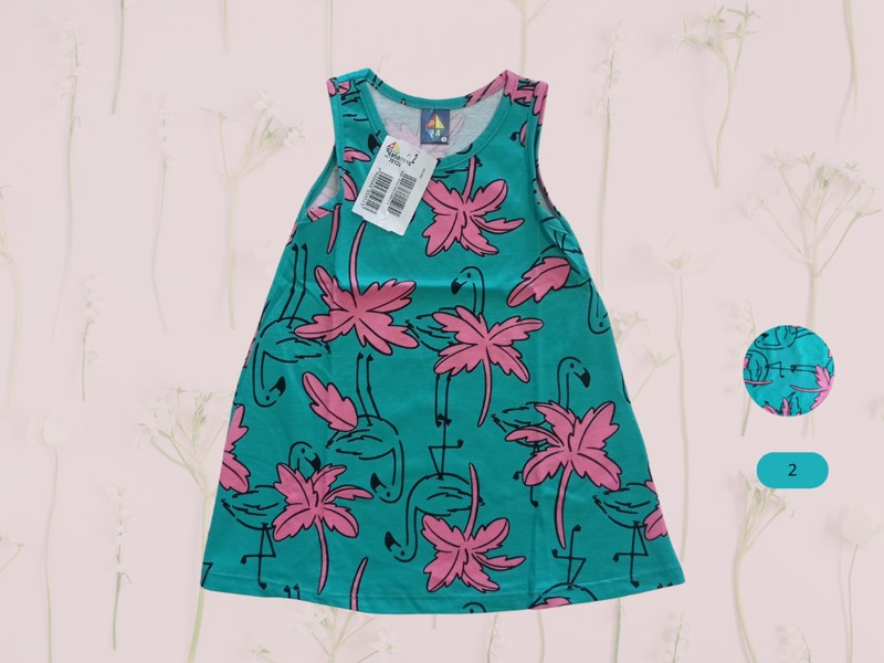 VESTIDO INFANTIL REGATA ESTAMPA FLORAL