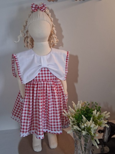 Vestido marshmallow - Gola laço 