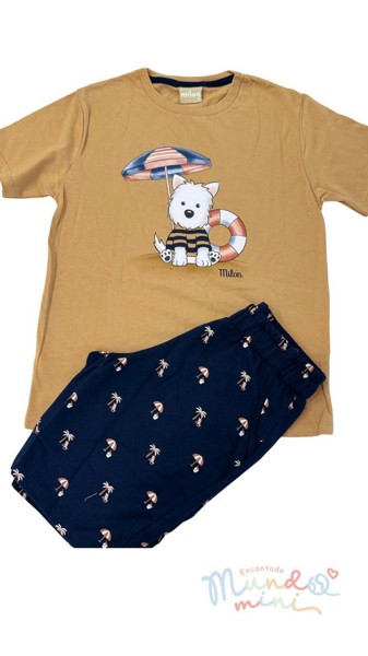 MILON - CJ MASCULINO - MANGA CURTA - 08 ANOS