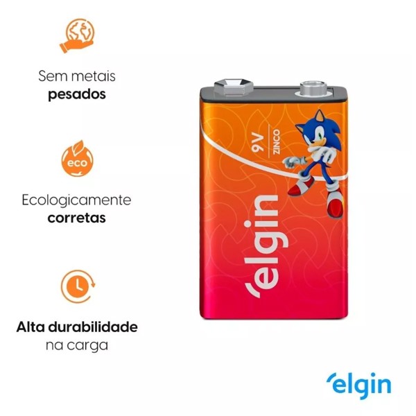 Bateria 9v Volts Zinco Carbono