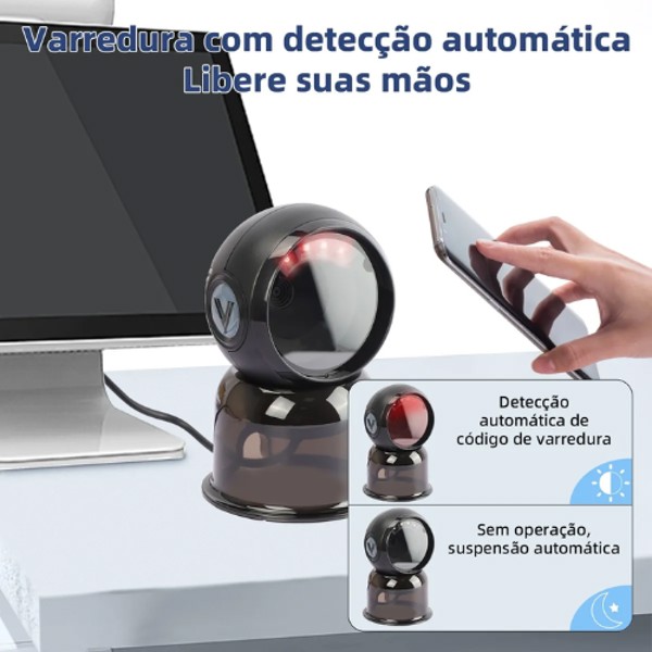 LEITOR DE CÓDIGO DE BARRAS FIXO 2D USB