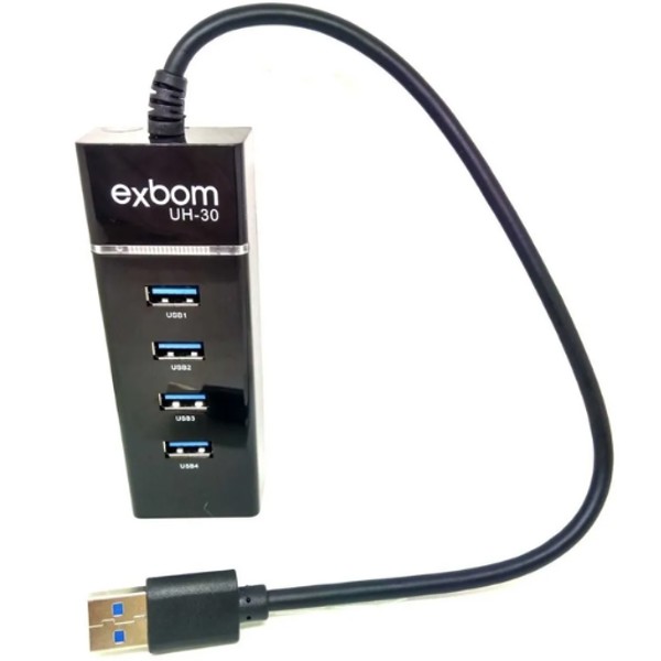 HUB 4 PORTAS EXBOM USB 3,0