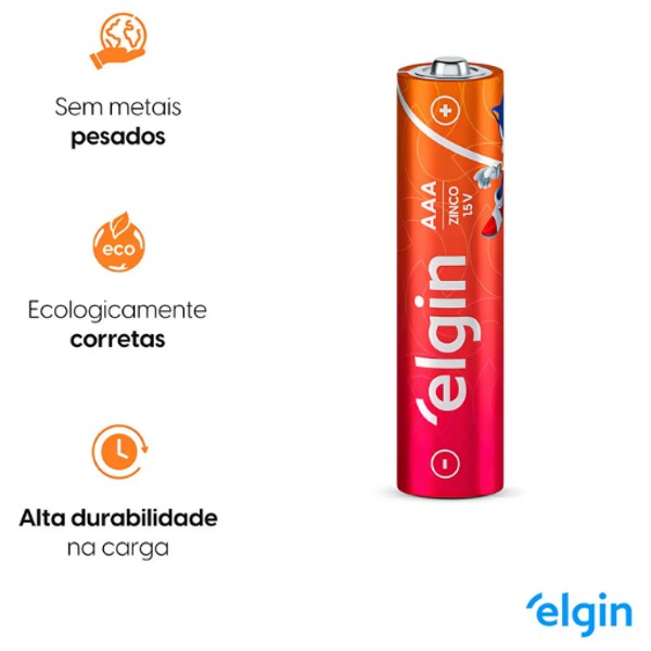 PILHA PALITO AAA ZINCO 1,5V