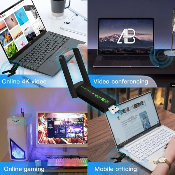 Adaptador Wi-Fi Ultra Fast Dual Band AC (2.4GHz / 5GHz) – USB 3.0