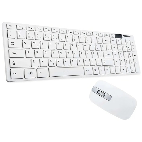Kit Teclado e Mouse Sem Fio BK-S1000M BRANCO