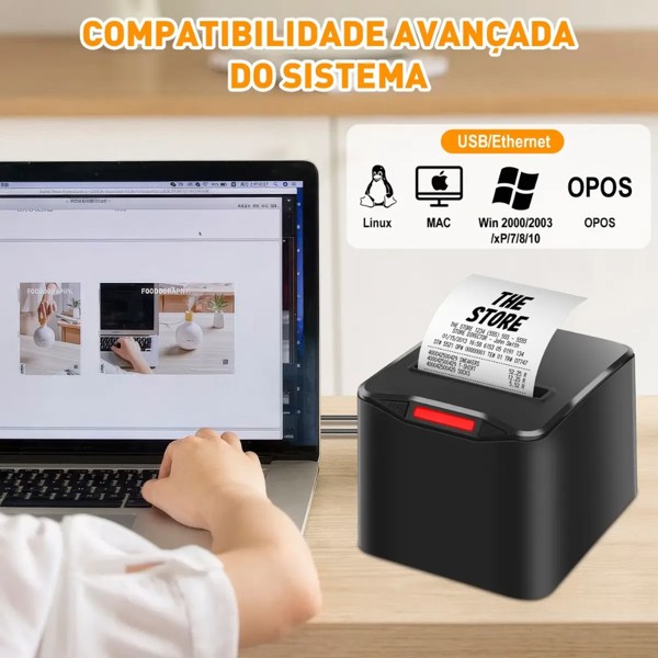 IMPRESSORA TÉRMICA DE RECIBOS E NOTAS FISCAIS 80mm