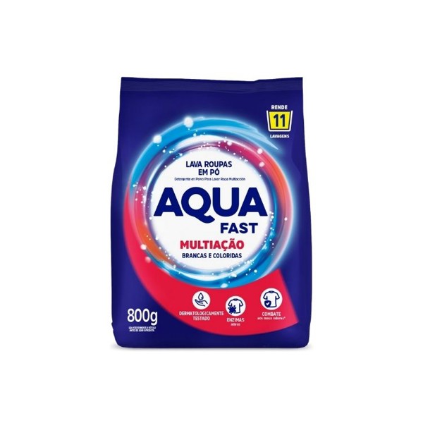 LAVA ROUPAS EM PO AQUAFAST 800G