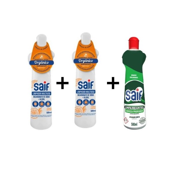PACK PROMOCIONAL SAIF 2 MULT BICARBONATO 500ML LEVE1 LIMPA REJUNTE 500ML