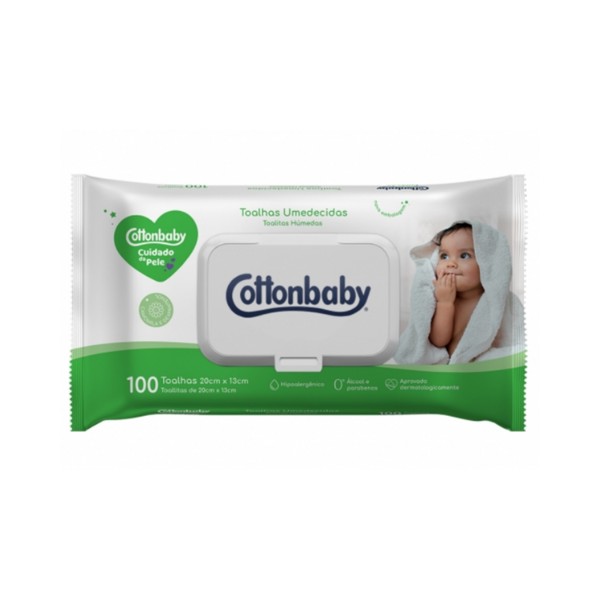 LENCO UMEDECIDO COTTONBABY C/100 TOALHAS