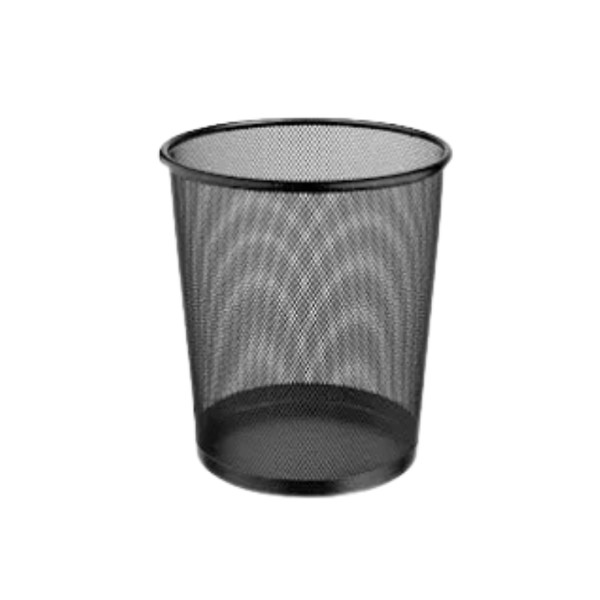CESTO P/ LIXO METAL 8L ARAMADO CESTO TELADO PRETO MOOD