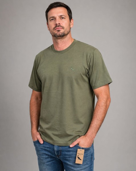 Camiseta Peacock confort Verde Militar