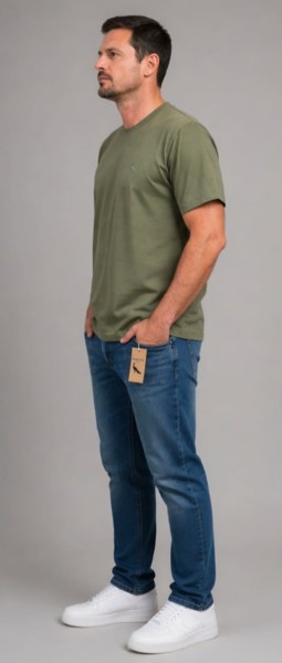 Camiseta Peacock confort Verde Militar