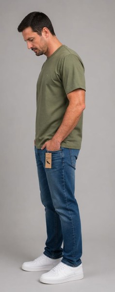 Camiseta Peacock confort Verde Militar