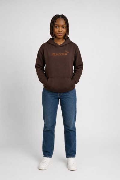Blusa Moletom Capuz Peacock - Marrom