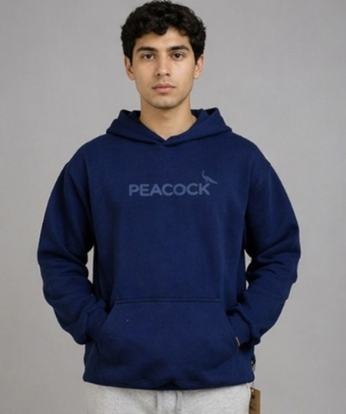 Blusa Moletom Capuz Peacock - Azul
