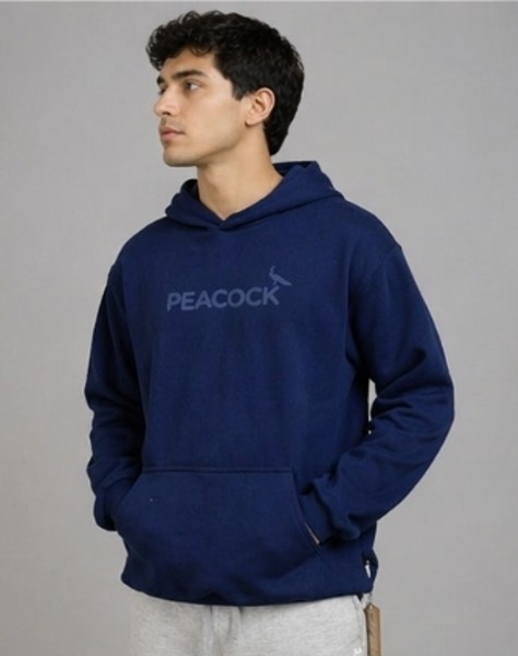 Blusa Moletom Capuz Peacock - Azul
