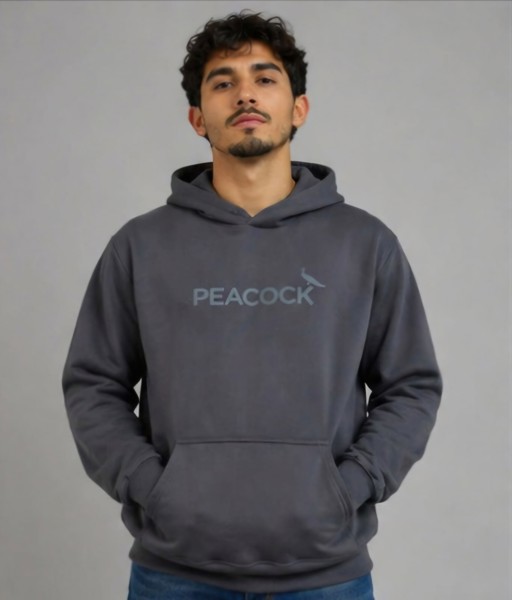 Blusa Moletom Capuz Peacock - Cinza