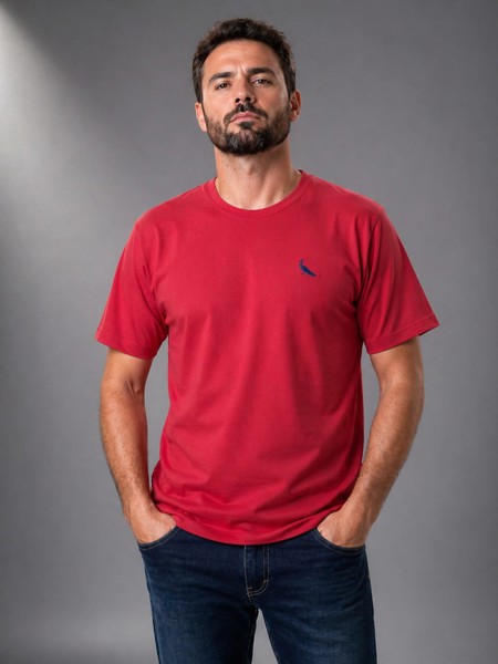 Camiseta Peacock Vermelha 