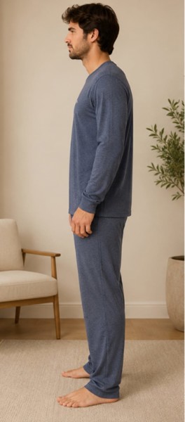 Pijama Peacock Azul Mescla M/L
