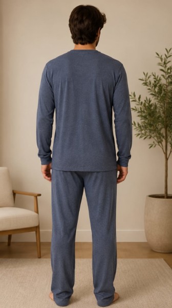 Pijama Peacock Azul Mescla M/L