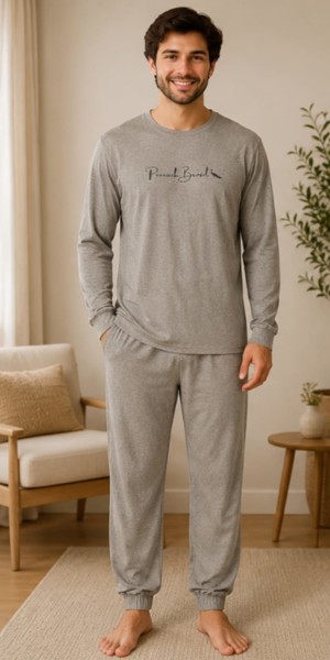 Pijama Peacock Beje Mescla M/L
