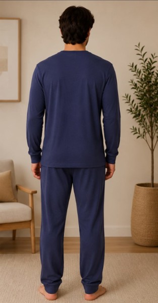 Pijama M/Longa Peacock - Marinho