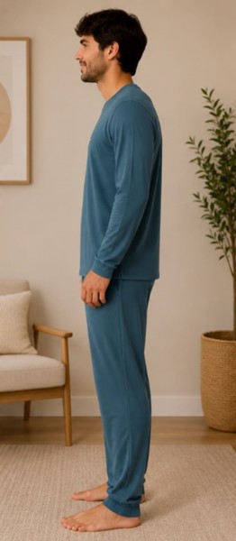 Pijama M/ Longa Peacock-  Verde Petróleo