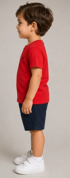 Camiseta Peacock Vermelha Infantil