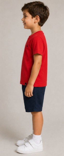 Camiseta Peacock Vermelha Infantil
