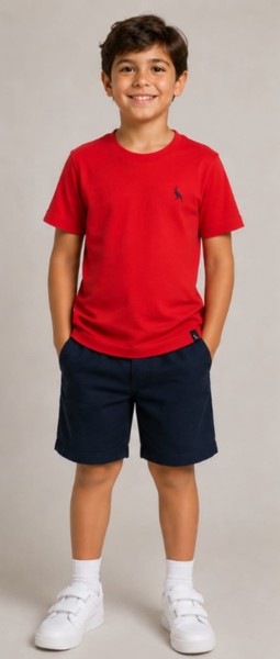 Camiseta Peacock Vermelha Infantil
