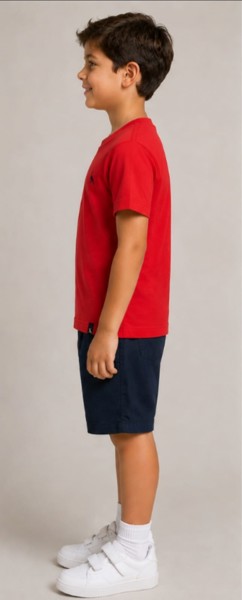 Camiseta Peacock Vermelha Infantil