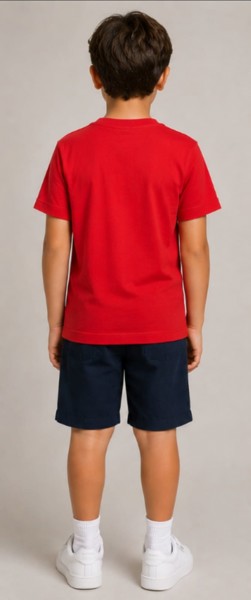 Camiseta Peacock Vermelha Infantil