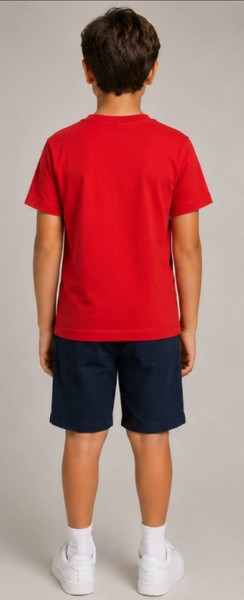Camiseta Peacock Vermelha Infantil