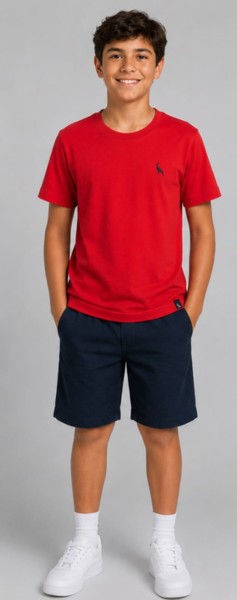 Camiseta Peacock Vermelha Infantil