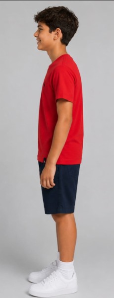 Camiseta Peacock Vermelha Infantil