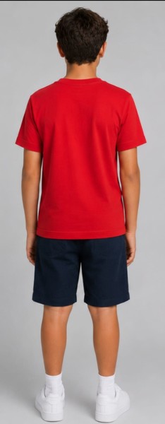 Camiseta Peacock Vermelha Infantil