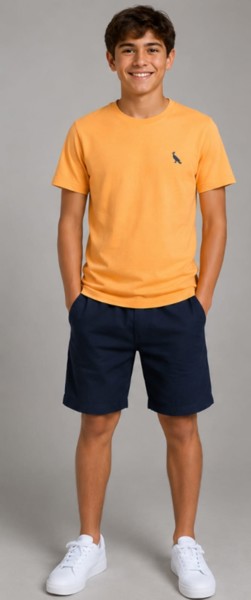Camiseta Peacock Confort - Tangerina
