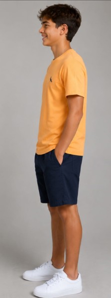 Camiseta Peacock Confort - Tangerina