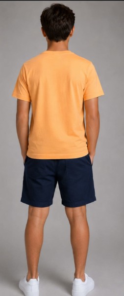 Camiseta Peacock Confort - Tangerina