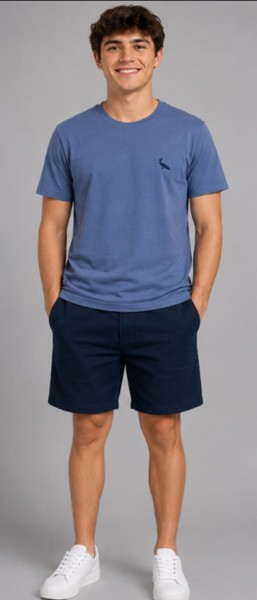 Camiseta Peacock Confort - Azurro