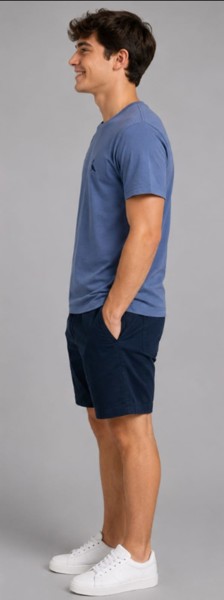 Camiseta Peacock Confort - Azurro