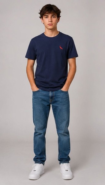 Camiseta Peacock Infantil Marinho