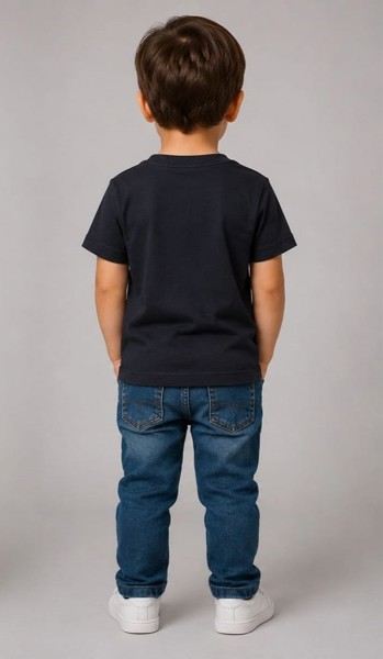 Camiseta Peacock Infantil Preta